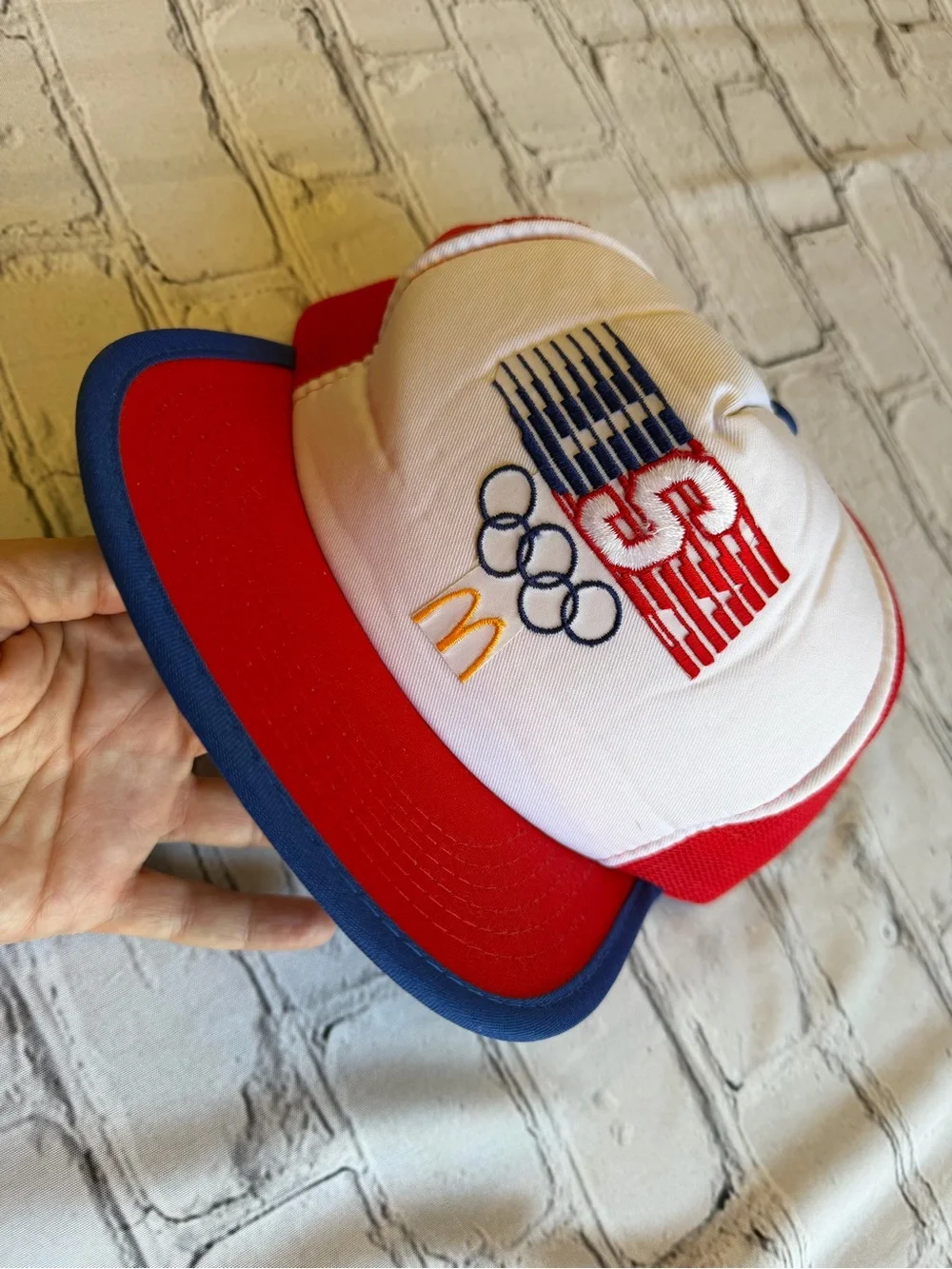 Vintage 1984 Olympics McDonald’s USA Red White & Blue Snapback Hat Cap
